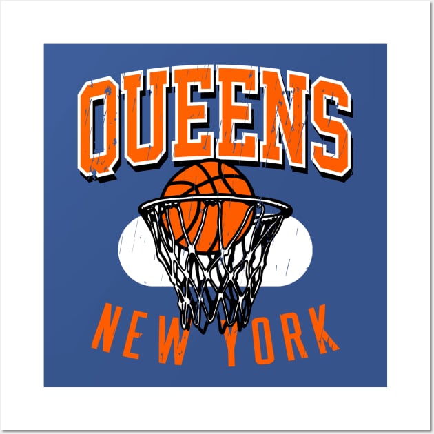 Queens New York Vintage Style Jersey Wall Art by funandgames